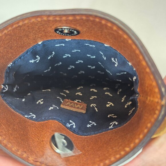 MW Most Wanted Rustic Leather Crossbody Southwestern Etched Design Made in USA - Picture 12 of 16